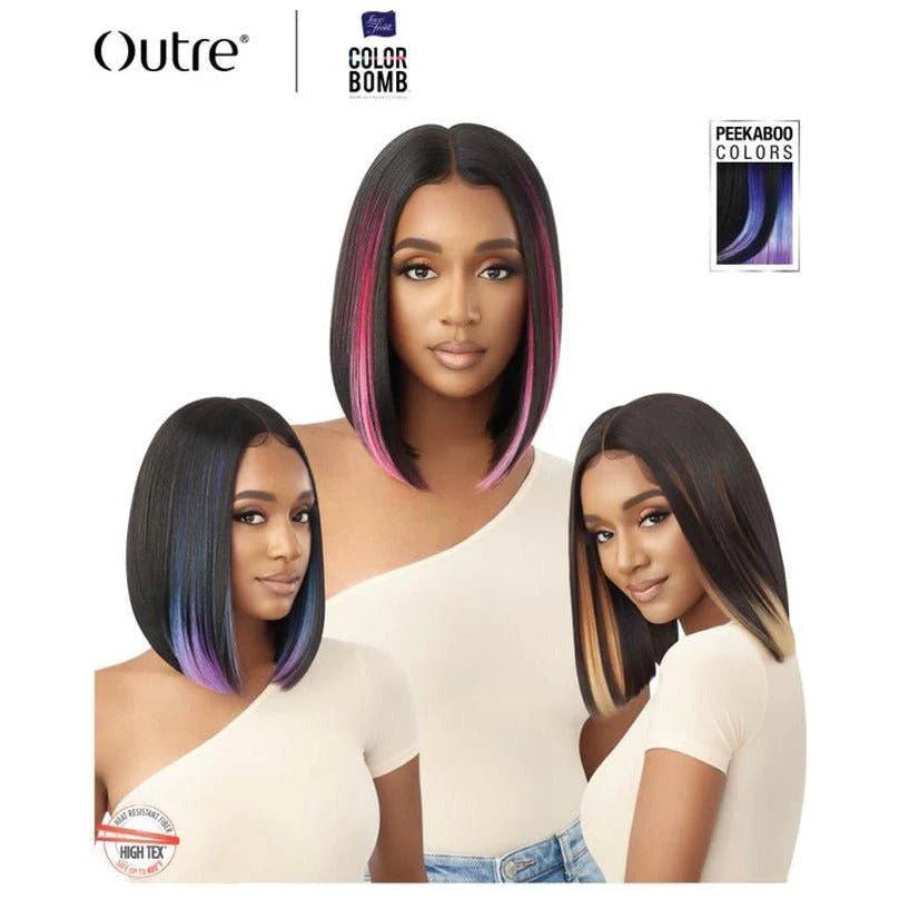 Color Bomb Premium Synthetic Fibers Lace Front Wig - Stina