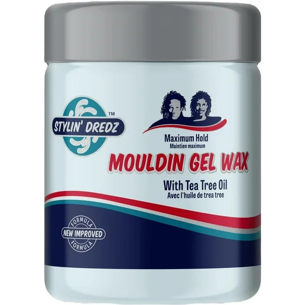 Stylin Dredz Maximum Hold Mouldin Gel Wax with Tea Tree Oil