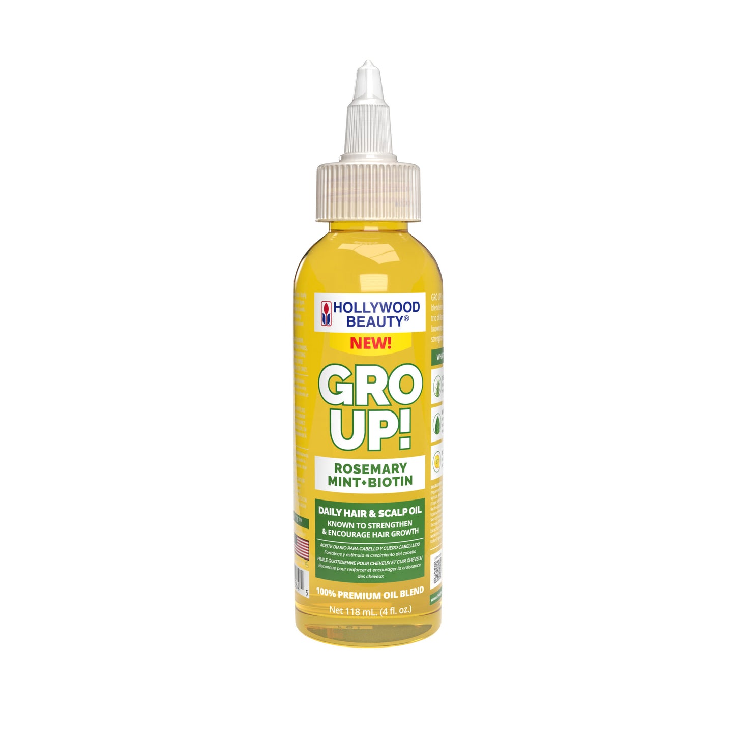 Gro Up! Rosemary, Mint + Biotin Daily Hair & Scalp Oil 4oz