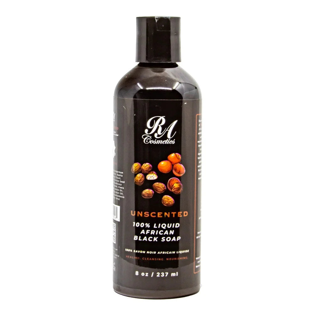 RA Cosmetics 100% liquid black soap (8oz)