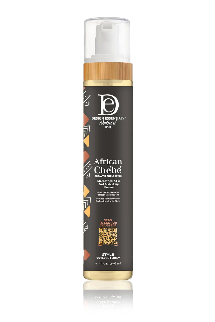 DESIGN ESSENTIALS African Chebe Strengthening & Curl Perfecting Mousse (10oz)