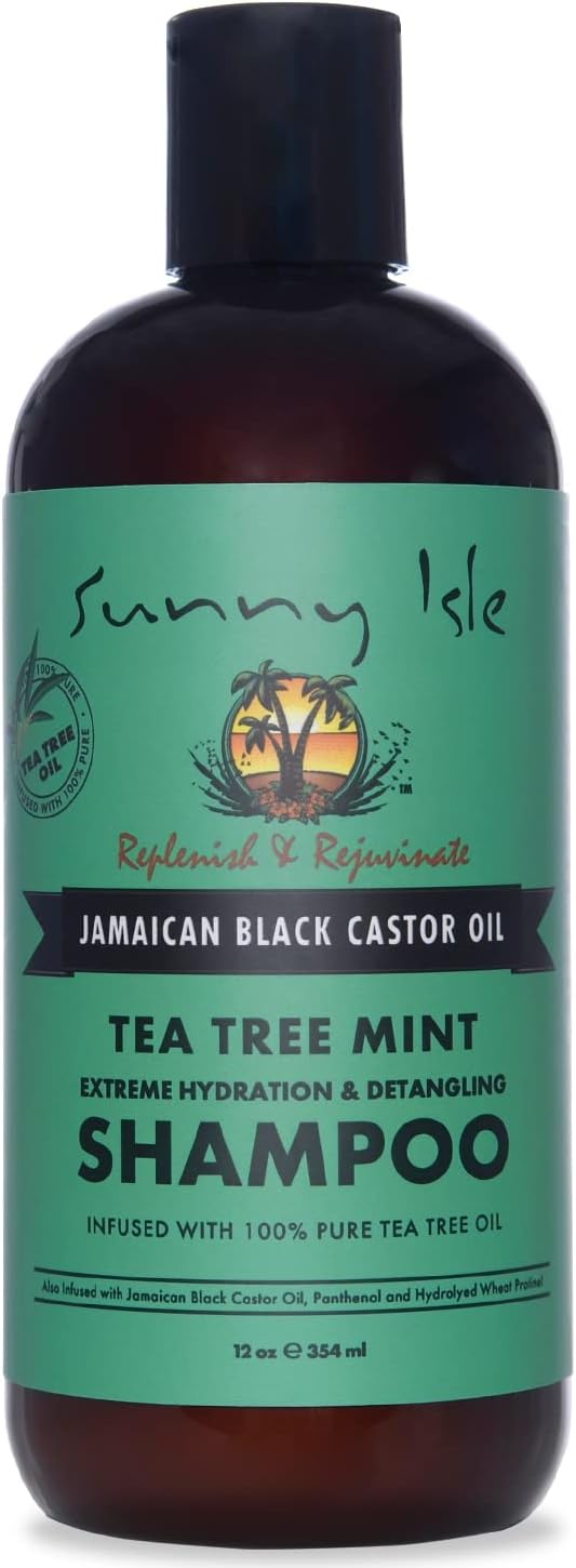 Sunny Isle Jamaican Black Castor Oil Tea Tree Mint Shampoo 12oz