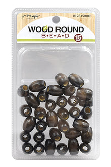 Wood Beads Round [15mm] #12815BRO