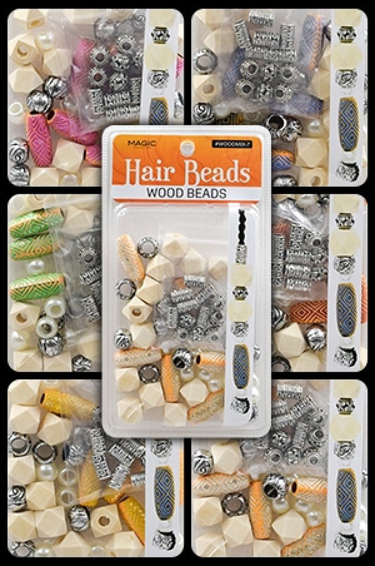 [Magic collection] Wood Bead Mix Design-7-pc