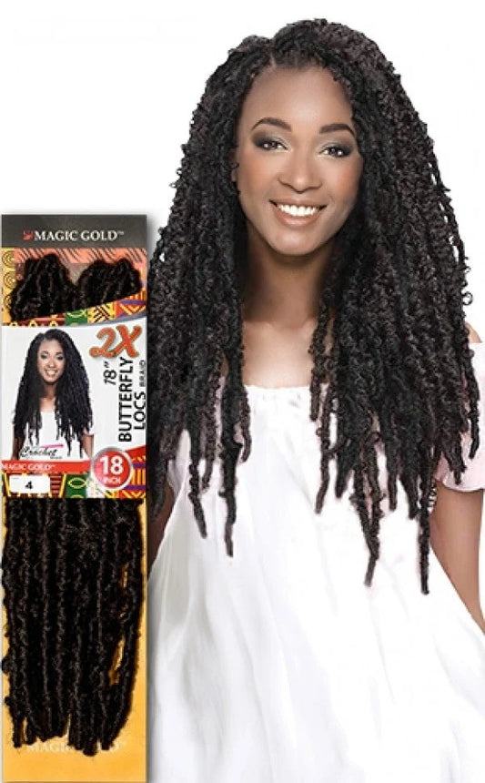 Magic Gold Collection 2X Butterfly Loc 18"