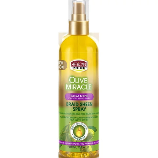 AFRICAN PRIDE Olive Miracle Braid Sheen Spray (12oz)