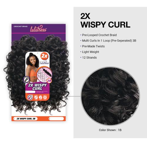 Sensationnel Lulutress Crochet Braiding hair - 2x wispy curl 3b pre-looped crochet braids hair synthetic locs twists braids