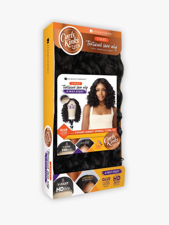 Kinky Edge Y-Part Lace Wig – Kinky Spiral Curl 14" (Curls kinks &co)