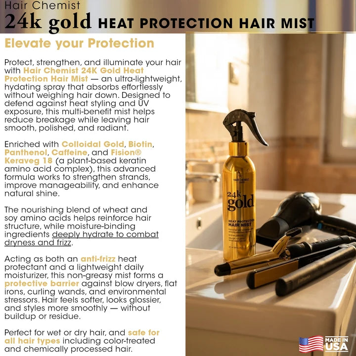 Hair Chemist 24k Gold Heat Protection Hair Mist 8