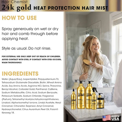 Hair Chemist 24k Gold Heat Protection Hair Mist 8