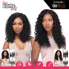 Sensationnel Lace Frontal Bundle Deal Bare & Natural 100% Virgin Human Hair 18" 20" 22"