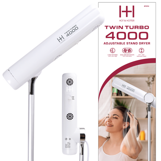 ANNIE Hot & Hotter Twin Turbo 4000 Adjustable Handsfree Stand Dryer