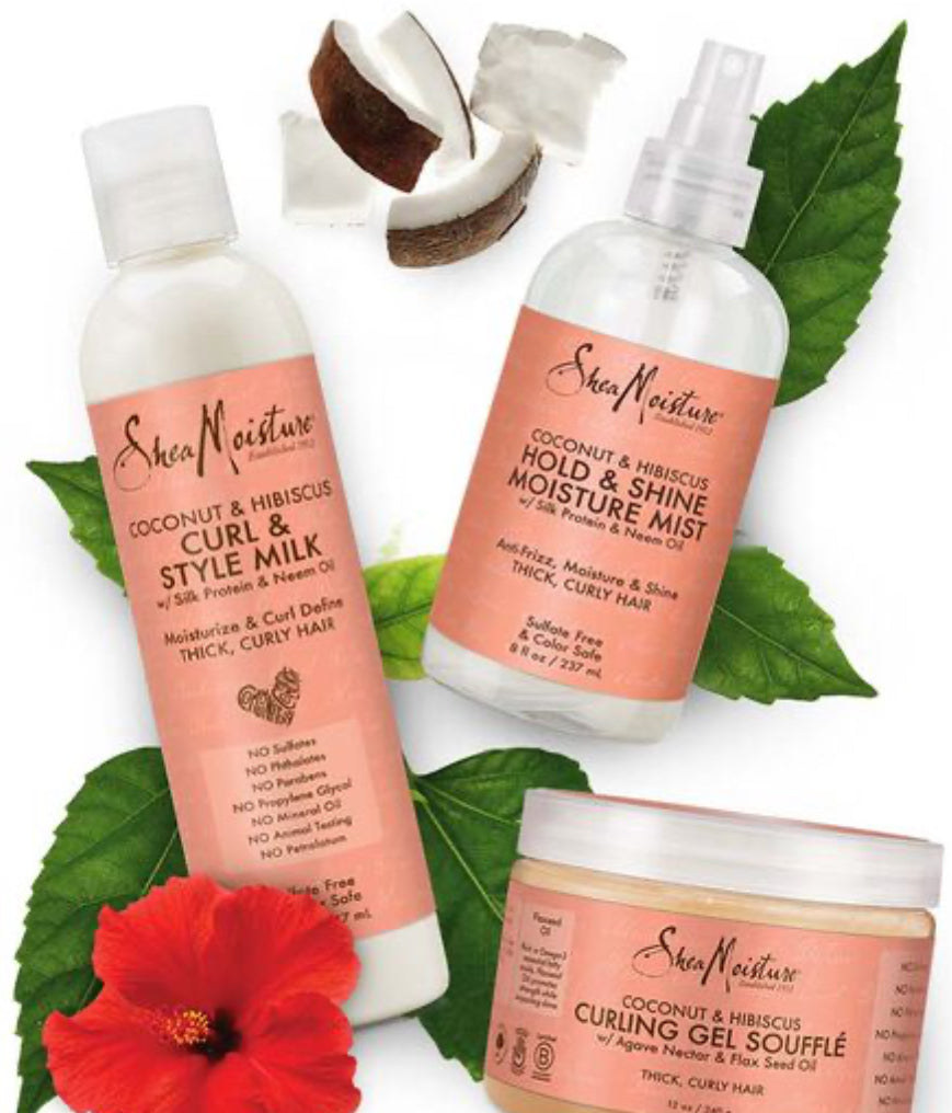 SHEA MOISTURE COCONUT & HIBISCUS CURLING GEL SOUFFLÉ   350g