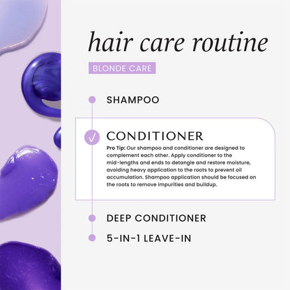 HASK Blonde care purple toning conditioner 355mL 12 oz