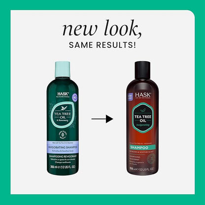 HASK Tea Tree Oil Invigorating Shampoo 355mL 12 oz