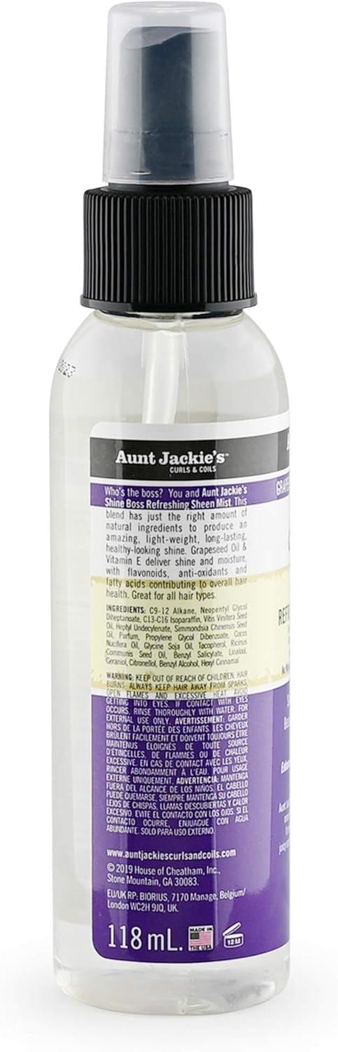 AUNT JACKIE’S Shine boss Refreshing Sheen Mist 118mL 4 oz