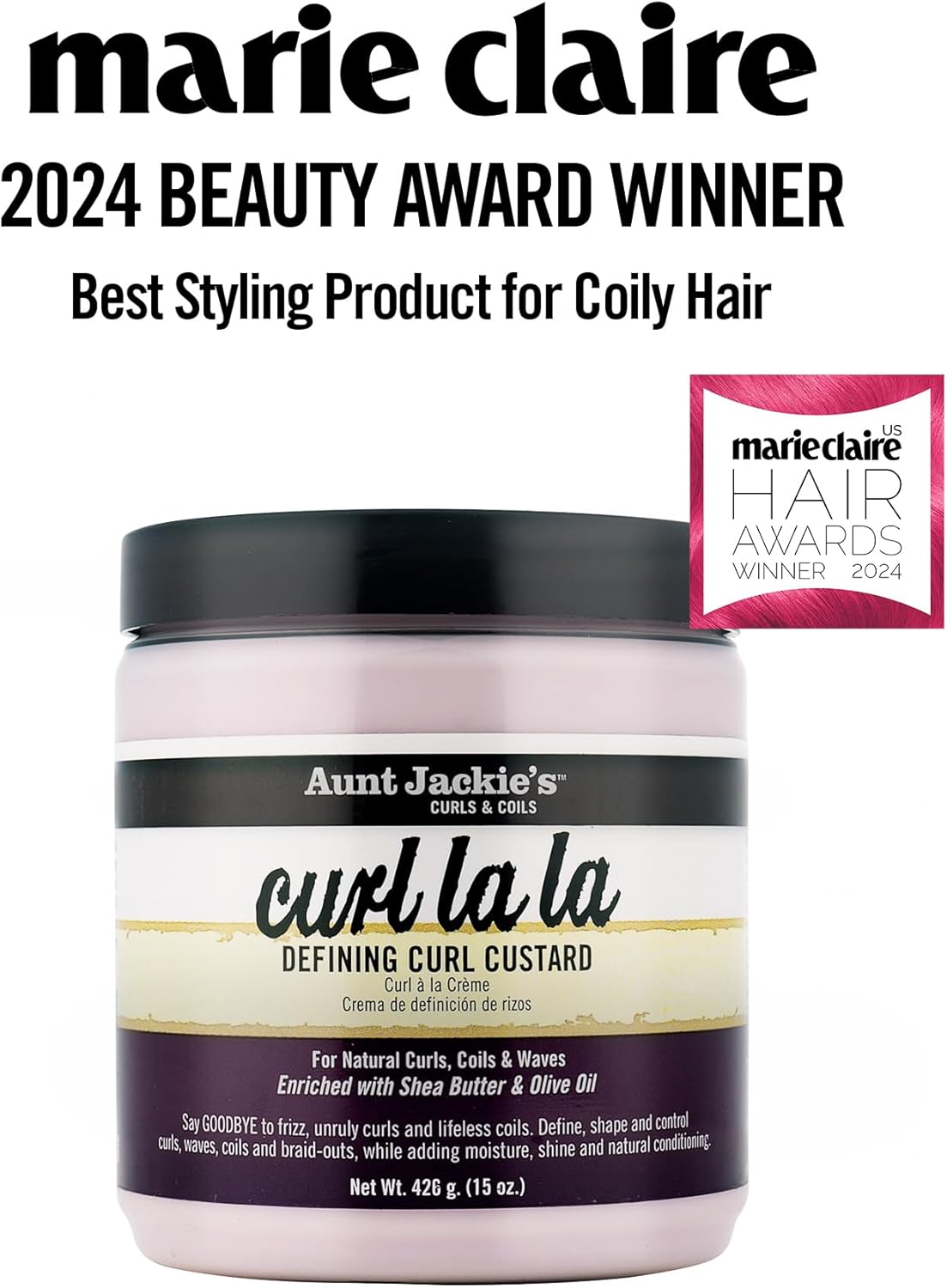 AUNT JACKIE’S Curl La La Defining Curl Custard  426g  15 oz