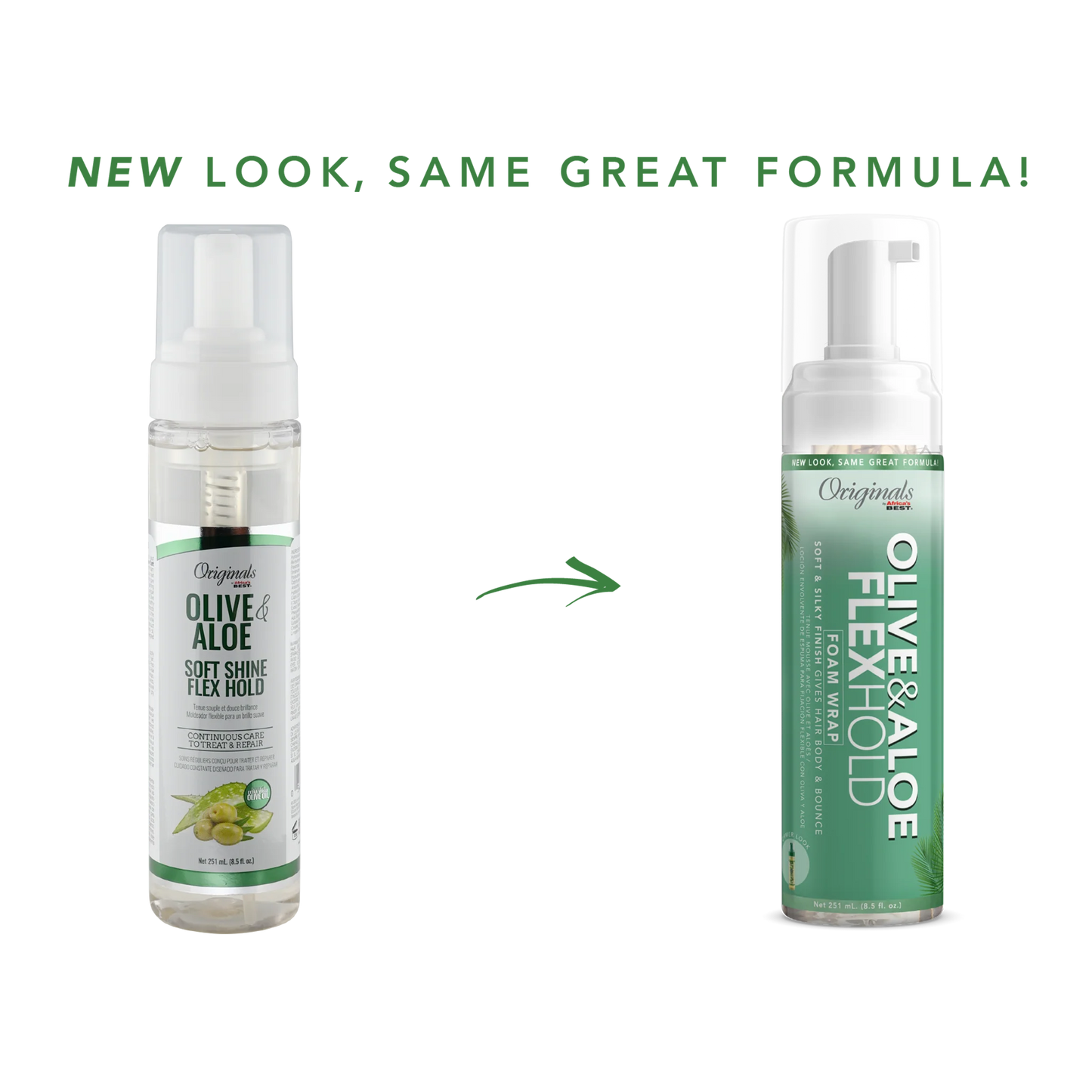 ORIGINALS Olive & Aloe Flex-hold Foam Wrap  251 mL  8.5 oz