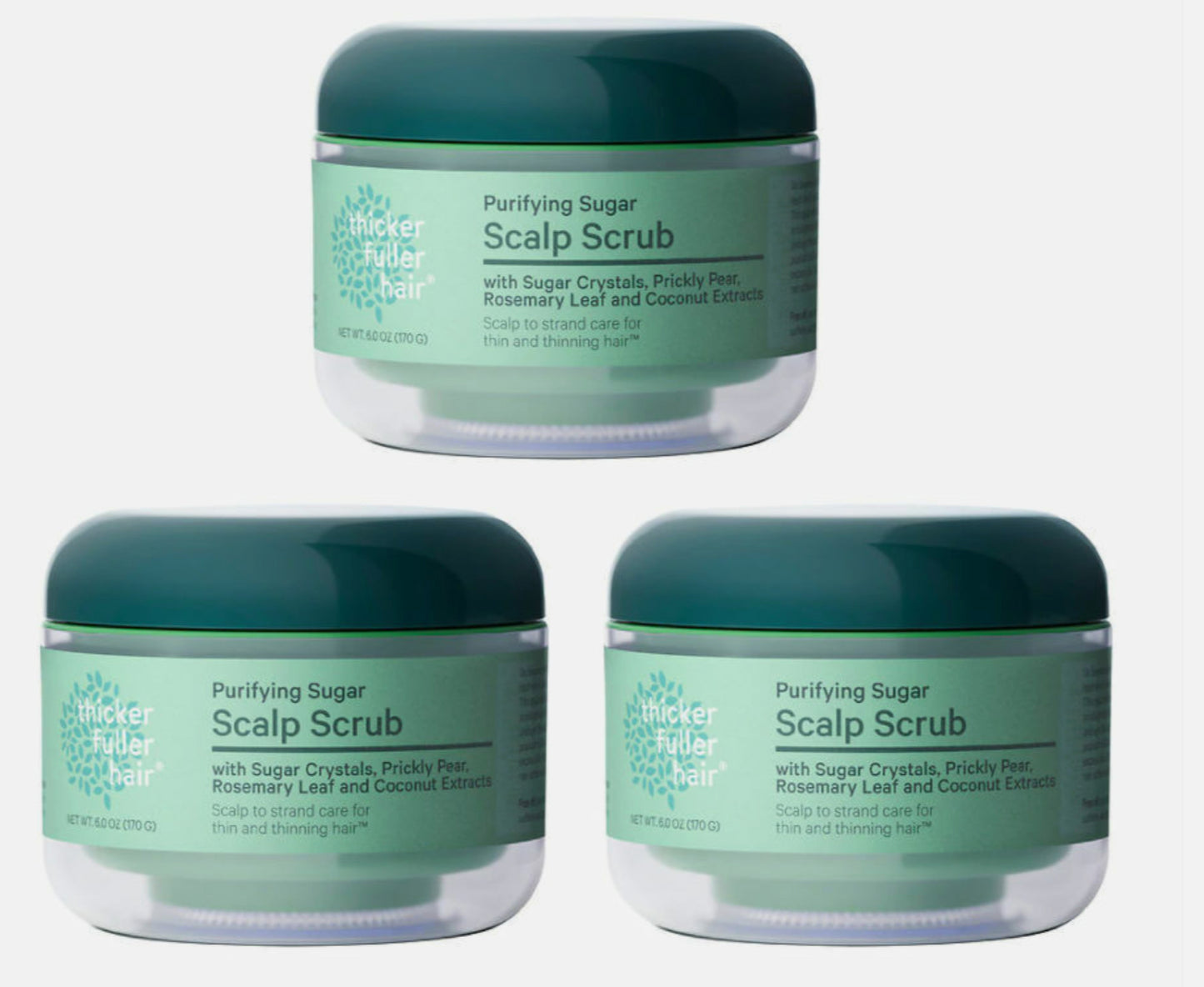 THICKER FULLER HAIR Purifying Sugar Scalp Scrub  170g  6 oz