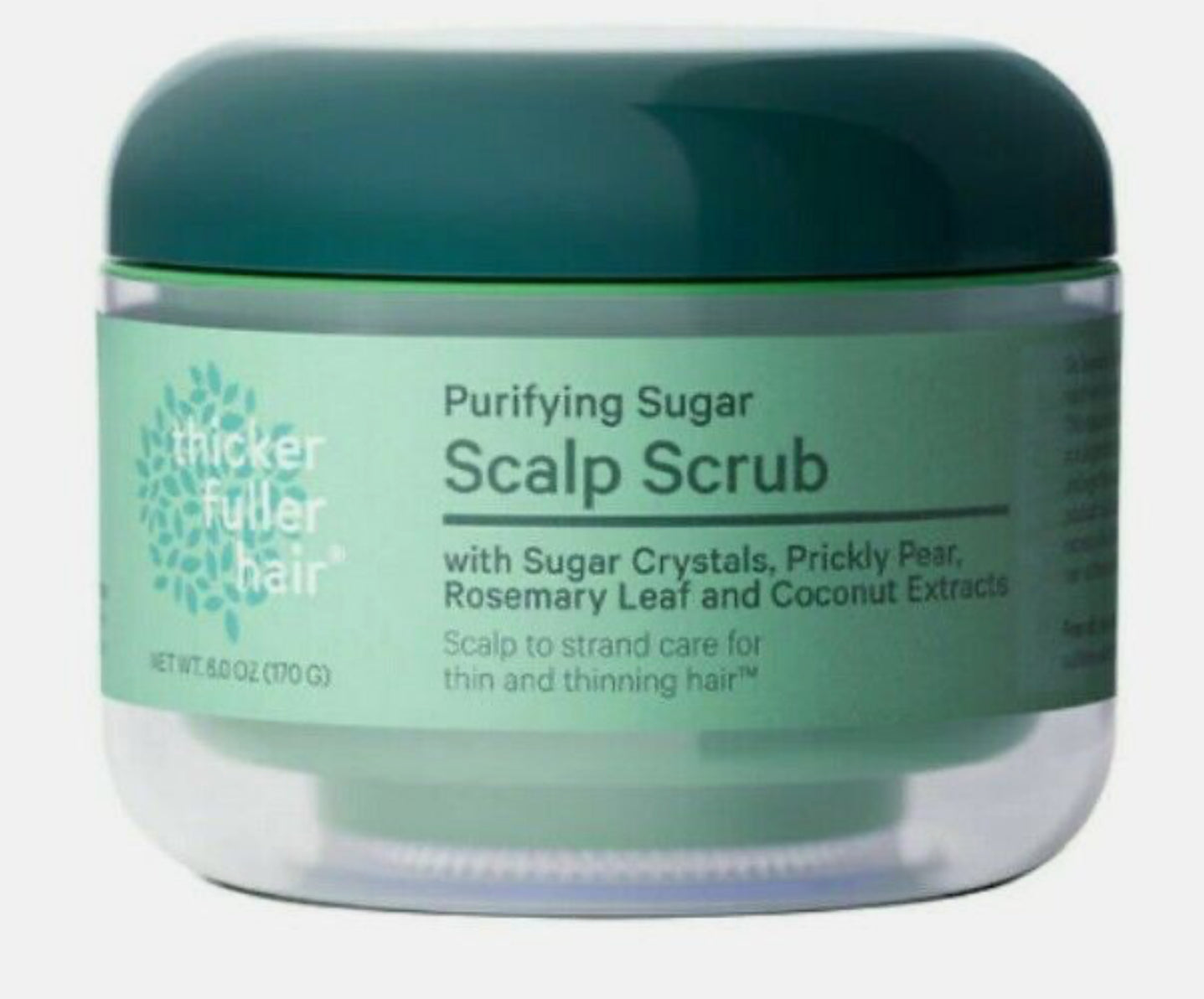 THICKER FULLER HAIR Purifying Sugar Scalp Scrub  170g  6 oz