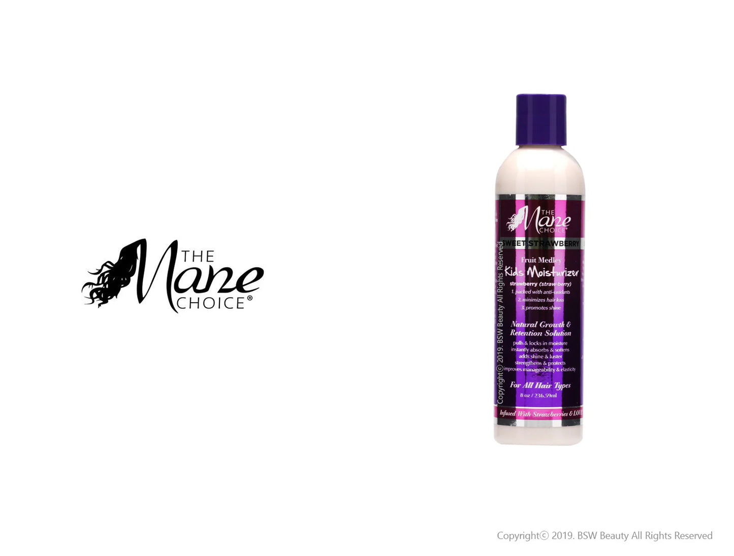 THE MANE CHOICE Sweet Strawberry Fruit Medley Kids Moisturizer   236.59mL  8 oz