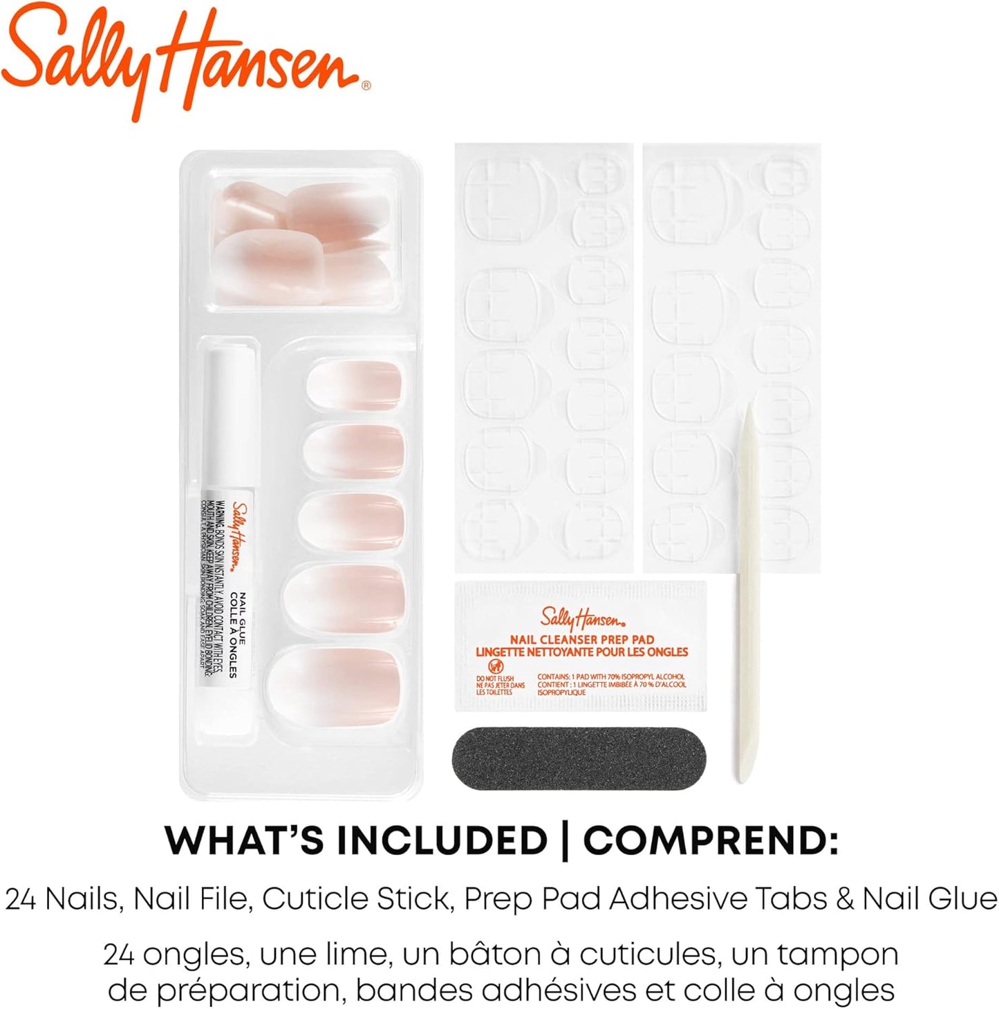 SALLY HANSEN Petfect Manicure 24 Almond Nails (AL211 ASAP Apple)