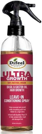 DIFEEL Ultra Growth Basil&castor oil Leave-in conditioning spray 6 oz