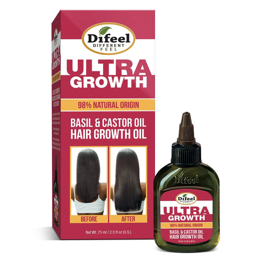 DIFEEL Ultra Growth Basil&castor oil Hair growth oil  2.5 oz