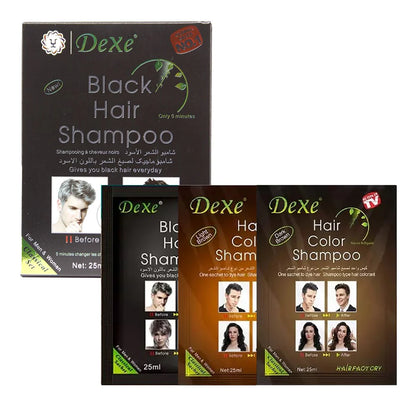 Dexe black hair shampoo - natural black (25mlX10)