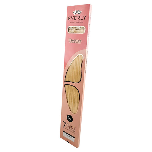 Sensationnel Everly Clip in - straight 7 piece Remy human hair seamless silicone weft with butterfly technology