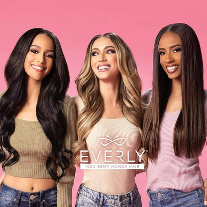 Sensationnel Everly Clip in - straight 7 piece Remy human hair seamless silicone weft with butterfly technology