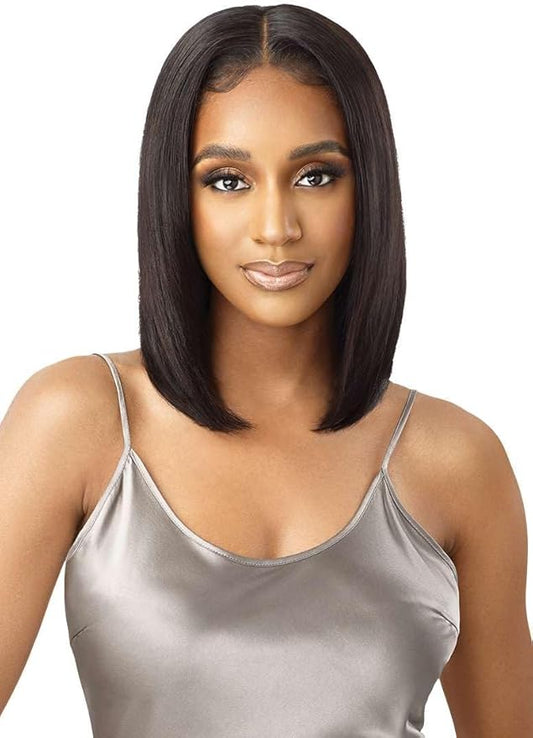 Outre 100% Human Hair MyTresses Black Label Lace Front Wig HH Virgin Straight 14"