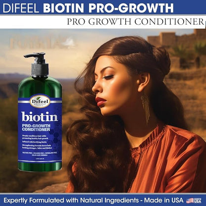 Difeel Pro-Growth Biotin Conditioner for Hair Growth 33.8 oz. - Conditioner for Thin Hair