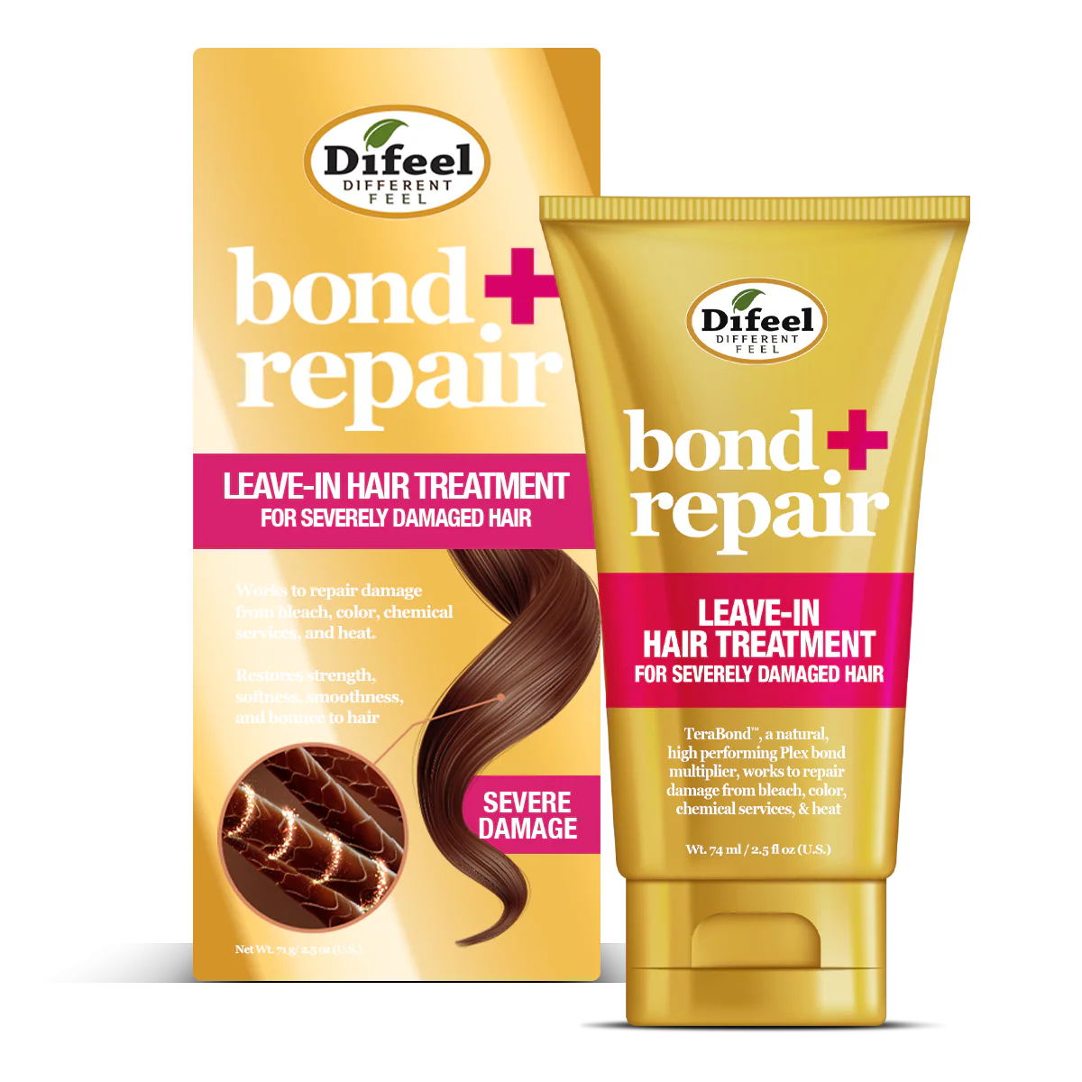Difeel Bond+Repair Leave-In Hair Treatment 2.5 oz