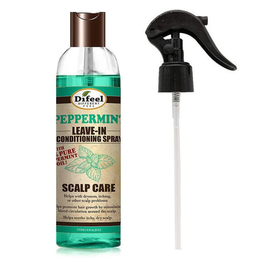 DIFEEL Peppermint Scalp Care Hair Leave in Conditioning Spray 6OZ
