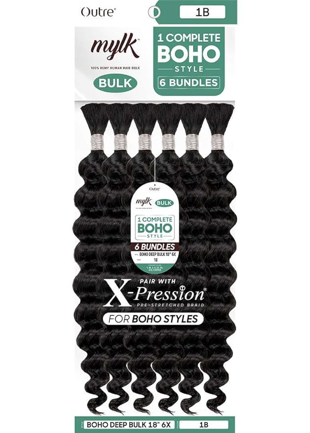 Outre Human Hair Mylk Boho Deep Bulk 18" 6X