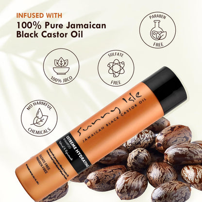 SUNNY ISLE Jamaican Black Castor Oil Shampoo [Extra Dark] (12oz)