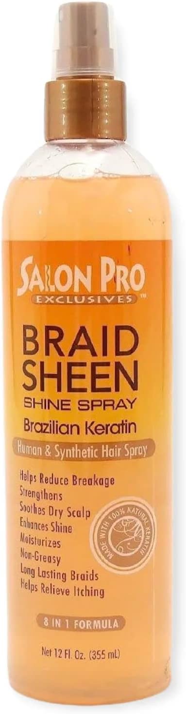 SALON PRO Brazilian Keratin Braid Sheen Spray 12OZ