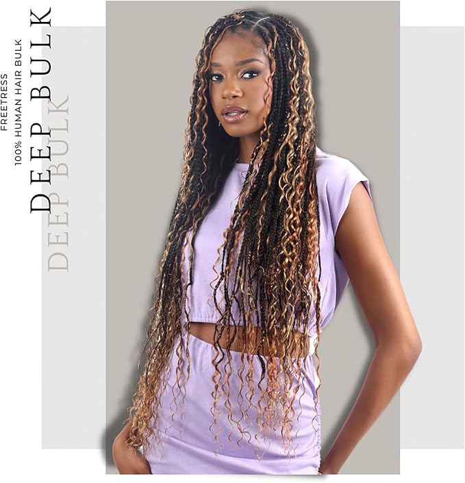 FreeTress Human Hair Braids Deep Bulk 18"