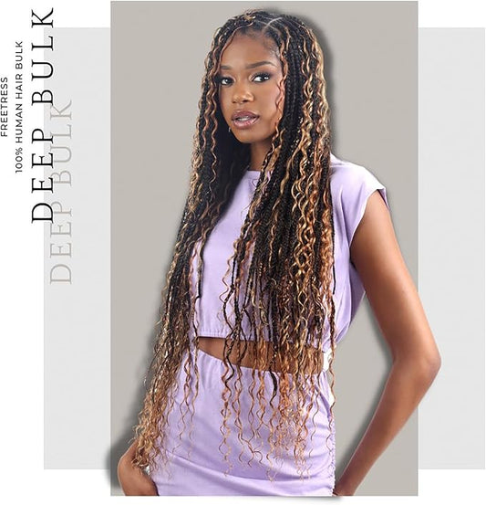 FreeTress Human Hair Braids Deep Bulk 18"