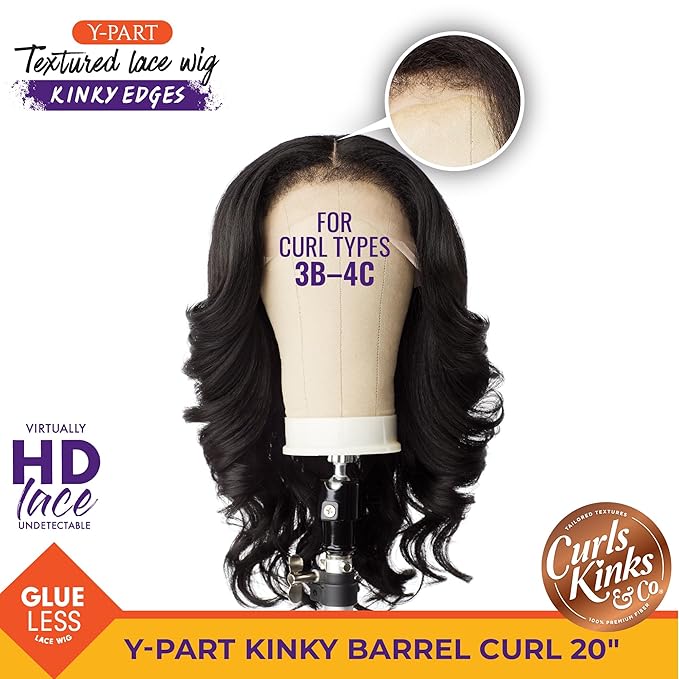 Sensationnel Curls Kinksandco Kinkyedges Wig - Kinky Barrel Curl Y Part 20”