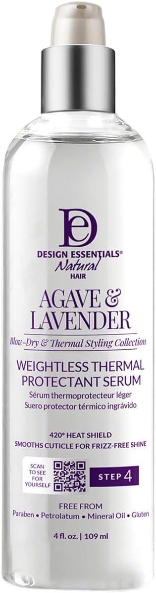Design Essentials Agave & Lavender Weightless Thermal Protectant Serum 4 oz