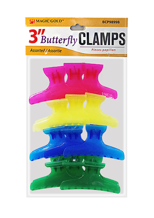 Magic Gold 3" Butterfly Clamps (Asst)