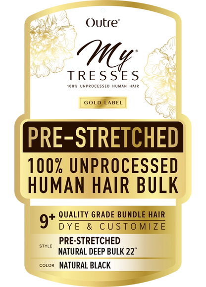 Outre Mytresses Gold Label Human Hair Natural Prestretched- Deep Bulk 22" -Natural