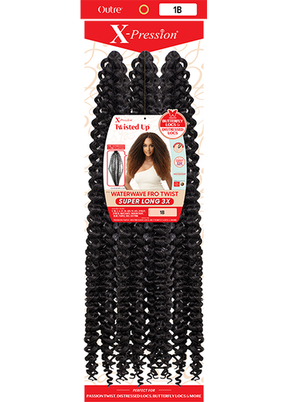 Outre X-Pression Twisted Up Crochet Braids 3X - Waterwave Fro Twist Super Long 3X