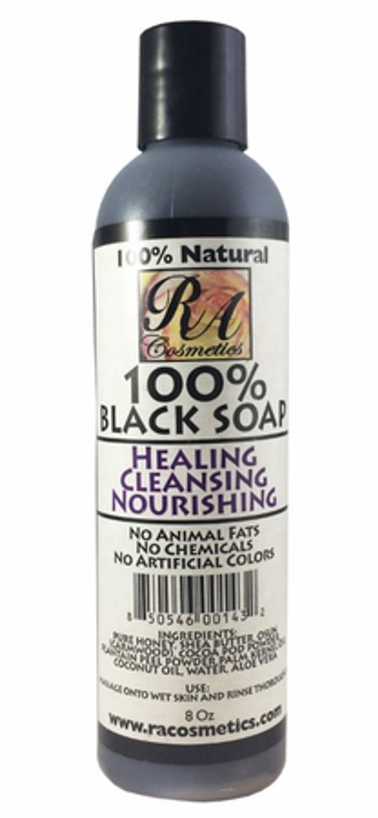 RA Cosmetics 100% liquid black soap (8oz)