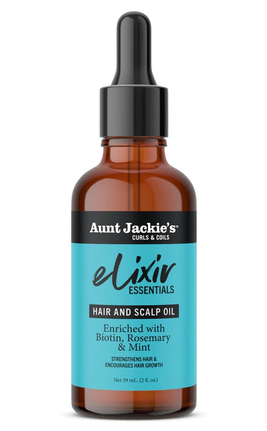Aunt Jackie's Elixir Essentials Hair & Scalp Oil Biotin, Rosemary & Mint (2oz)