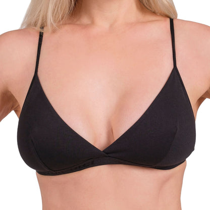 Wire-Free Cotton Triangle Bra – Soft, Lightweight & Breathable Bralette for Daily Comfort (Black, Nude, Grey)