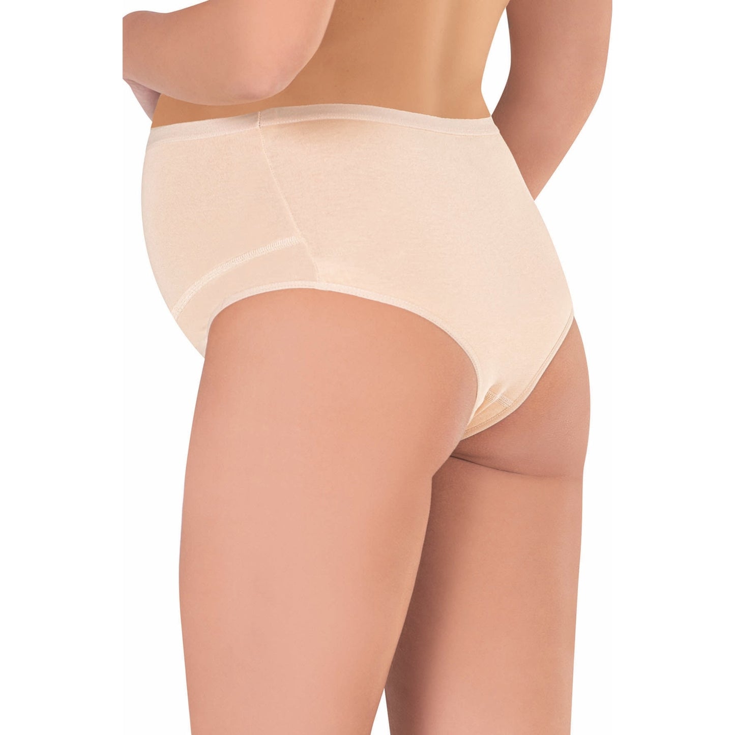 3-Pack Cotton Maternity Briefs – Soft, Stretchy & Breathable Pregnancy Underwear (White, Black, Skin)