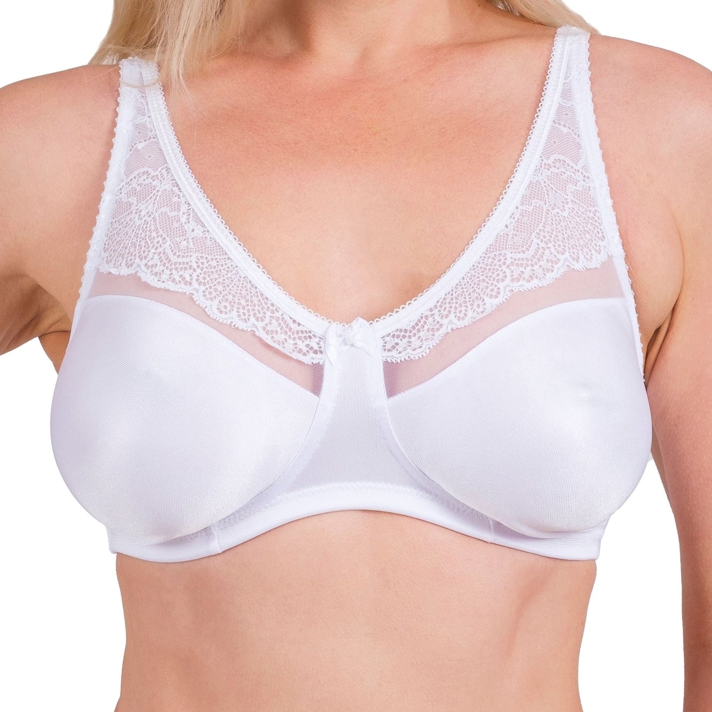 Wireless Full-Coverage Lace Bra – Lightweight, Breathable & Soft Support for Daily Comfort (White, Black, Skin)